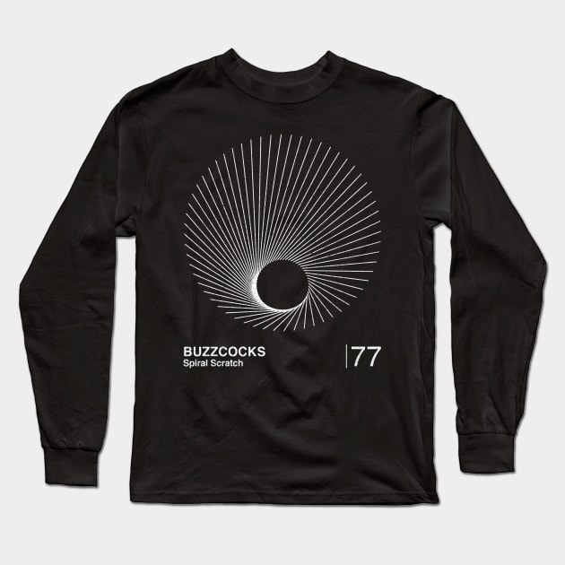 Spiral Scratch / Minimalist Graphic Artwork Design Long Sleeve T-Shirt by saudade